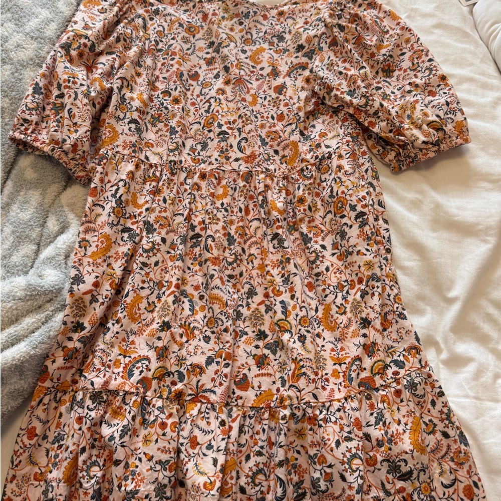 Old Navy Floral Kids Dress - Pink and Orange - Picture 3 of 5